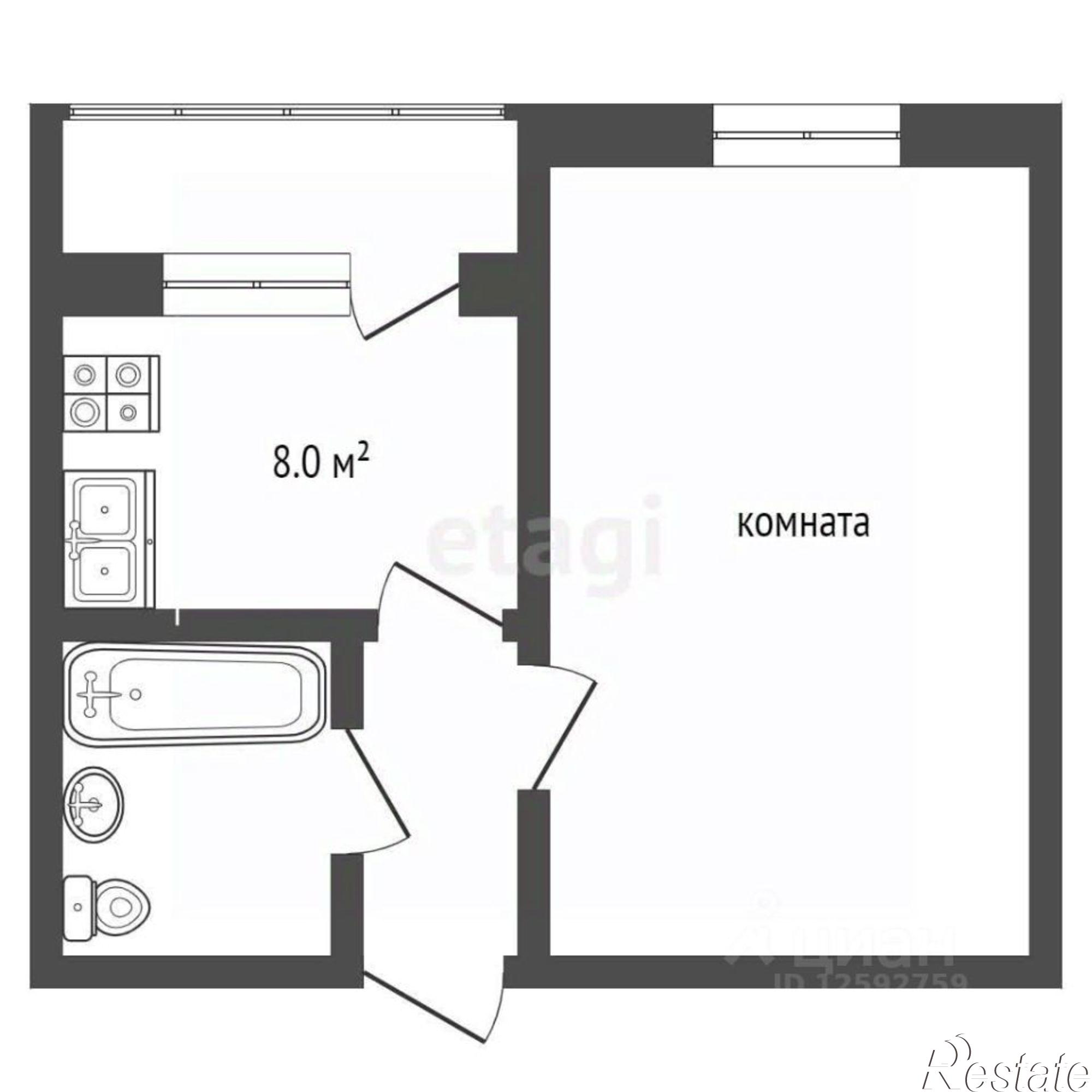 Купить квартиру за 2 700 000 рублей на Лучезарная улица, 10А