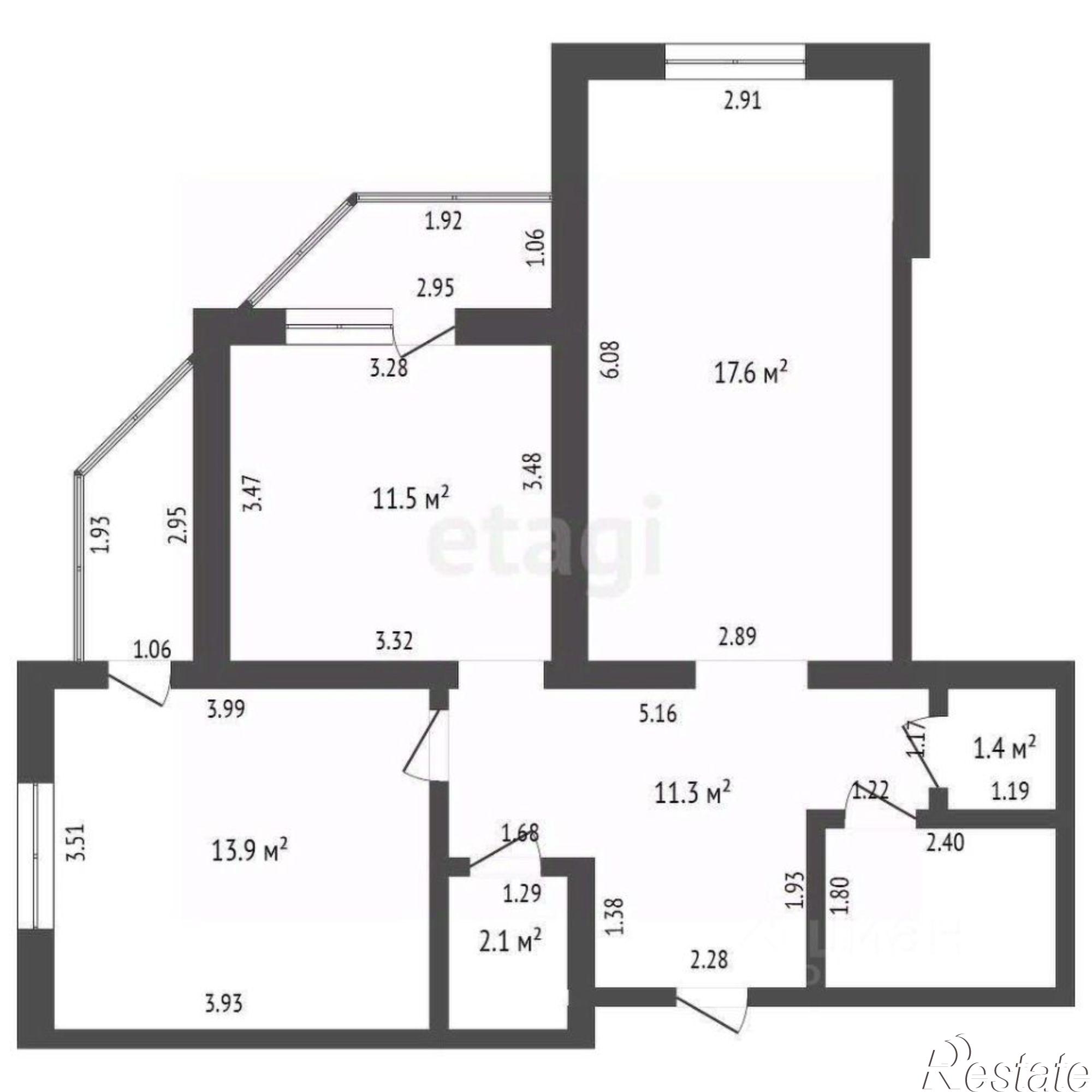 Купить квартиру за 5 750 000 рублей на Магистральная улица, 35Б