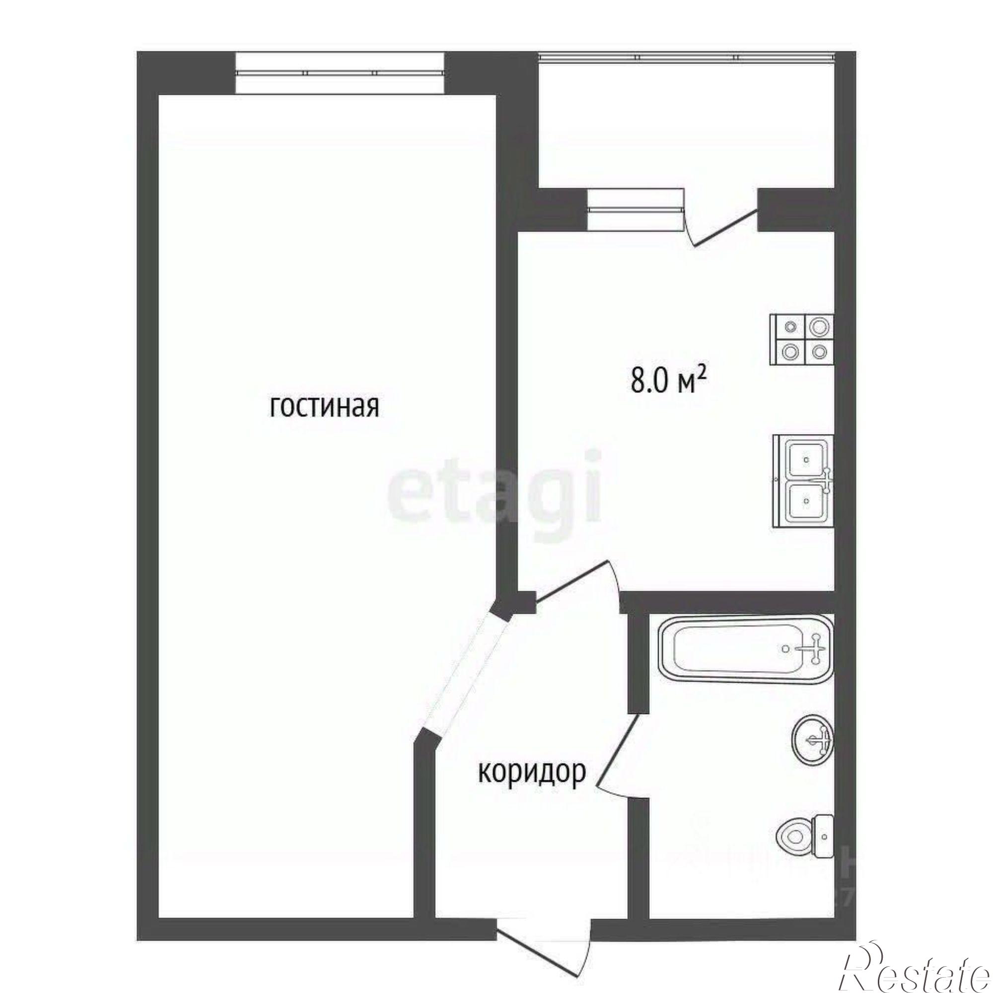 Купить квартиру за 4 550 000 рублей на Строительная улица, 15